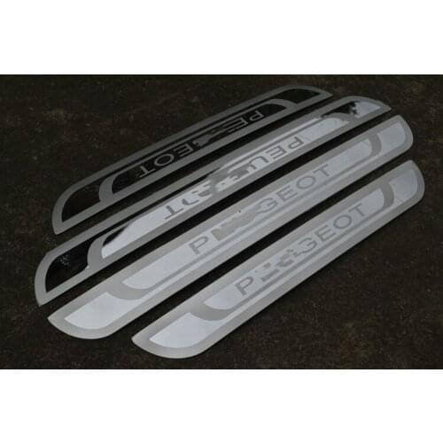 Stainless steel car threshold guard anti-scratch protection car accessories For Peugeot 308 408 508 3008 2012-2018