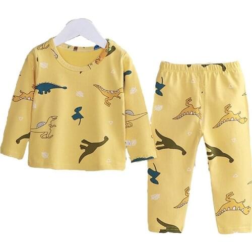Four seasons of pajamas for boys and girls Autumn clothes autumn pants home clothing