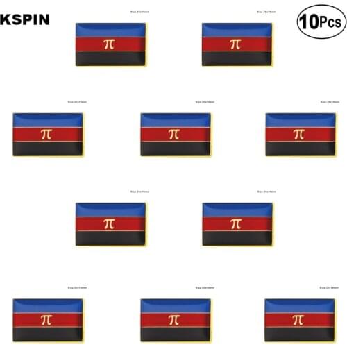 Polyamorous Pride Flag Lapel Pin Flag badge Brooch Pins Badges 10Pcs a Lot