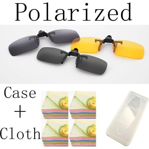 Polarized 4 Colors Polaroid Day Vision Clips On Sunglasses Night Driving Eyeglass Myopia sun Glasses Anti-UVA Anti-UVB 5906