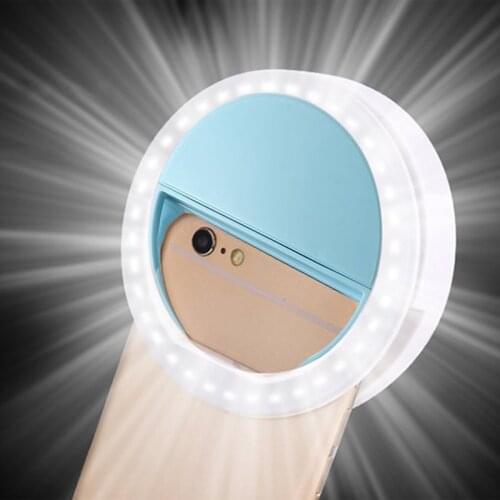 RK12 Selfie Led Ring Light Portable Mobile Selfie Lamp for Iphone Clip Lampe Selfi Telephone Lampa Na Telefon Lens Photography
