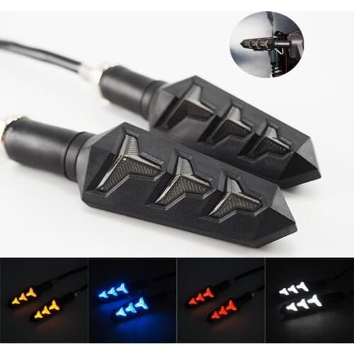 Motorcycle LED Indicator Turn Signal Blinker Arrow Flowing Light Universal for KAWASAKI Suzuki GSXR Yamaha YZF Warming Lamp