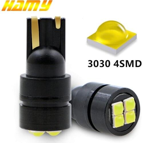 2x T10 LED Light Canbus 12V White 5W5 LED T10 W5W Bulb Car Interior Dome Wedge Side License Plate Lamps 3030 4 SMD New 2019