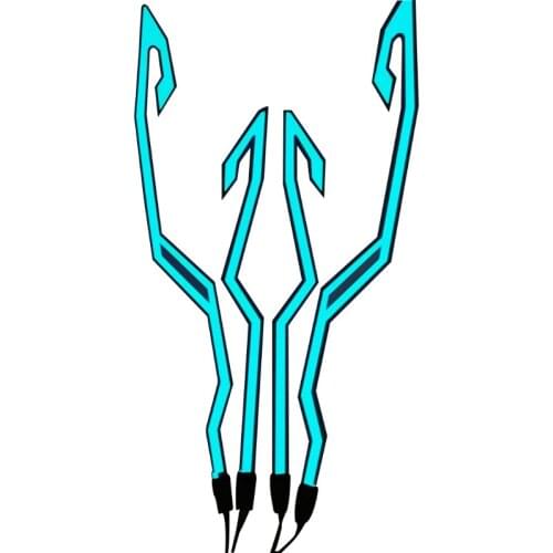 G99F Night Riding Signal Flashing Stripe Bar Motorcycle Helmet Luminous Sticker Decal Portable Decoration Light Bar