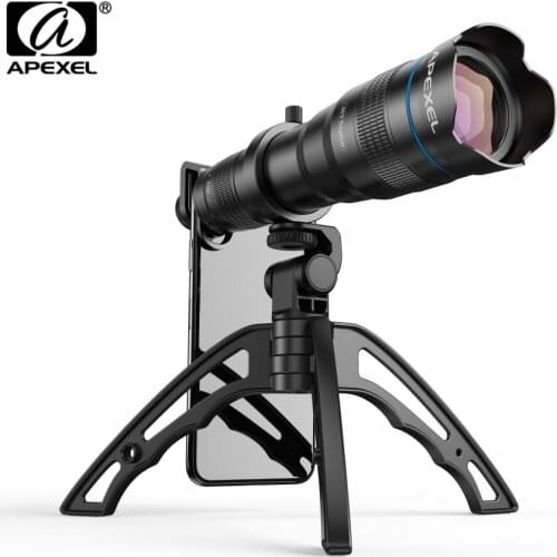 APEXEL HD 36X Phone Lens Camera Telephoto Zoom Monocular Telescope Lens + SelfieTripod With Remote Shutter For All Smartphones