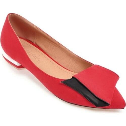 Institute of new style leisure low heel side with shallow inlet size code 31-46 pointed shoes of 1824 students