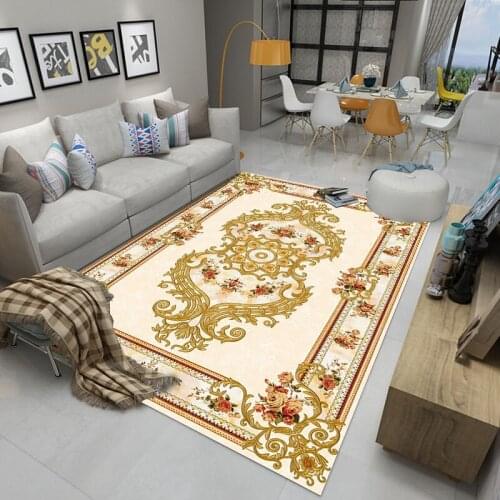 European style Vintage Jacquard Carpet Multi-size Decor Area Rug Water absorption fabric Antiskid Floor Mat living room carpets