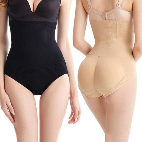 Women High Waist Panties Padded Push Up Butt Lifter Fake Ass Briefs Waist Trainer Body Shaper Seamless Slimming Control Panties