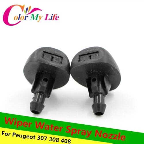 1Piece Car Spray Parts Fit For Peugeot 307 308 408 Wiper Water Spray Nozzle Car Glass Nozzle Scrubber Nozzle