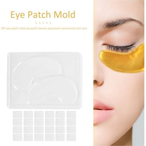 10pcs Plastic DIY Facial Eye Mask Mould Plate Transparent Portable Reusable Eye Patch Mask Tray Set Makeup Tool Face Skin Care