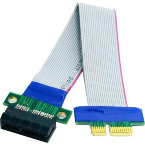 2Pcs PCI-E Express 1X to 1X Riser Card Flexible Flat PCI Express 1 to 1X Adapter PCI-E Extender Cable