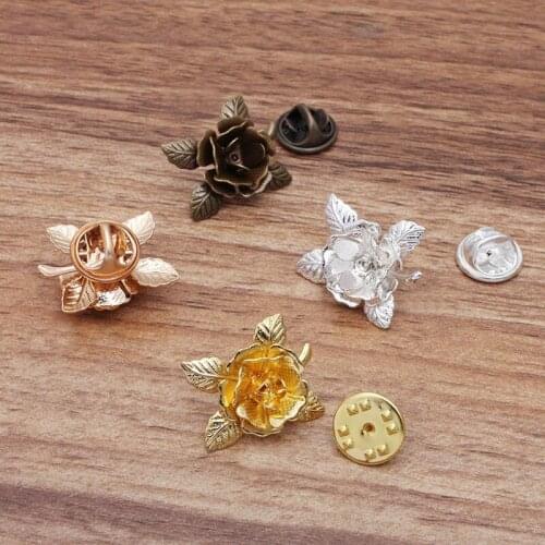 200x Brooch Collar Pin Flower Brooches For Womens Shawl Shirt Collar Buckles For Clothing Decoration Jewelry Accessories