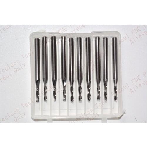 3.175mm*2.5mm*6mm,10pcs,Free shipping 2 Flutes End Mill,CNC milling Cutter,Solid carbide woodworking tool,PVC,MDF,Acrylic,wood