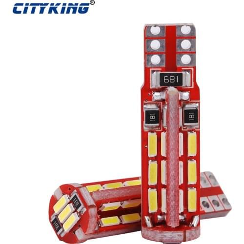 4PCS/LOT T10 led CANBUS t10 27smd 4014 led WHITE LIGHTS ERRO FREE 194 168 W5W led t10 27led canbus BULB LAMP External Light