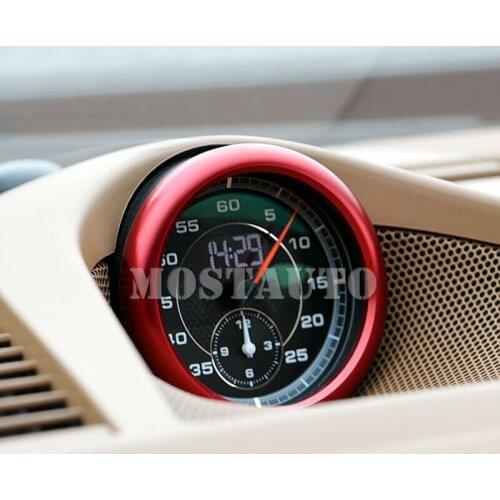For Porsche Panamera 971 2017-2018 Aluminium Center Clock Compass Cover Ring Trim 1pcs Car Accessories Interior Car Decor