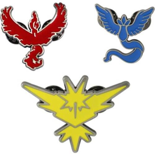 Anime Pokemon Alloy Badges Anime Peripheral Three Camp Logo Brooch Pokemon Brooch Elf Baby Around Animation Games