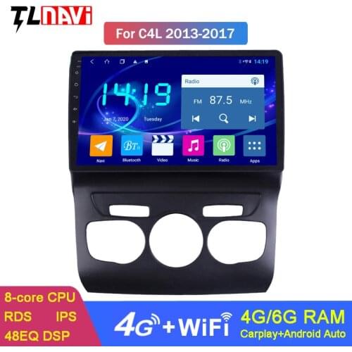 Car Multimedia Player Android 9.0 8Core 4G+64G CarPlay DSP GPS Radio for Citroen C4 C4L DS4 2010-2018