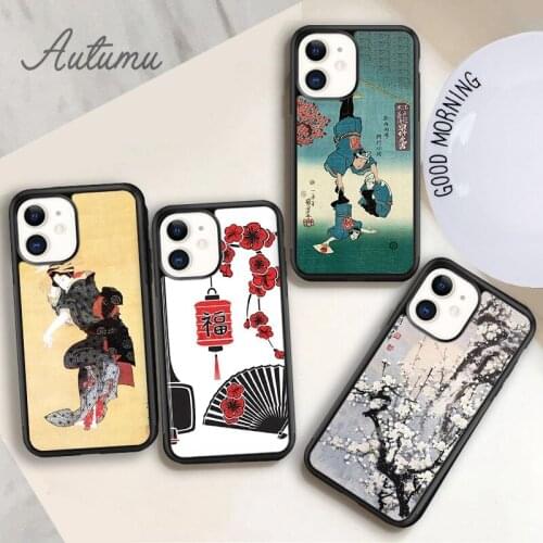 Art Japan Phone Case for iPhone 11 12 Pro Max mini X XR XS SE 2020 5 6S 7 8 Plus Samsung Galaxy S8 S9 S10 Cover shell