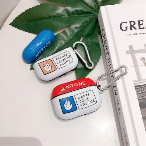 Creativity graphic text Cute Case Cover for Apple Airpods pro Earphone Cases boxs for Air pods 1 2 3 Protective Skin capa Coque