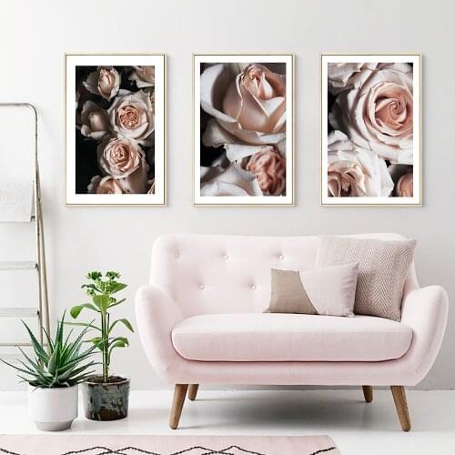 Peony Flower Print Pink Flower Wall Art Canvas Poster Nordic Decorative Picture Painting Modern Style Home Decor