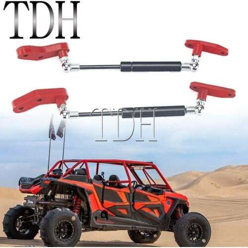 For Can am Maverick X3 Max 2017-2020 Red Front Rear Door Opener Set Fixed Base Billet Aluminum Automatically Open Car Door