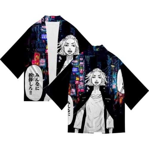 3D kimono cardigan thin robe sunblock Anime Tokyo Avengers Cosplay kimono