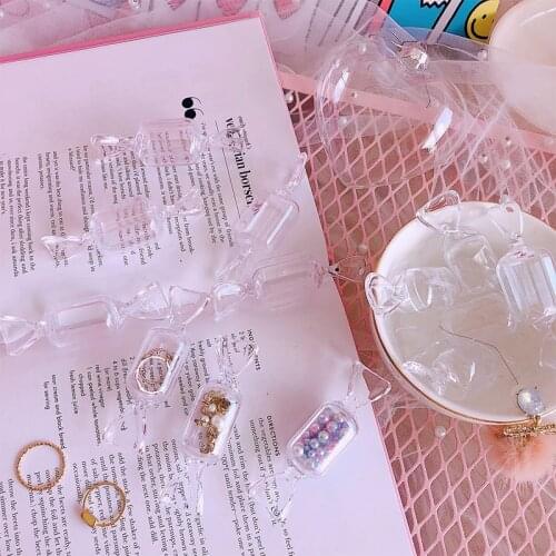 1/10/24/36 Pcs Mini Small Plastic Transparent With Lid Candy Shaped Jewelry Ring Earring Ear Drop Dangle Container Storage Box