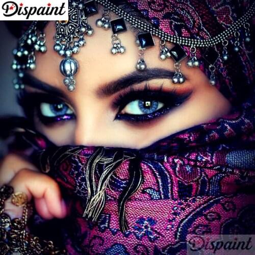 Dispaint Full Square/Round Drill 5D DIY Diamond Painting "Eye makeup" 3D Embroidery Cross Stitch 5D Home Decor A10628