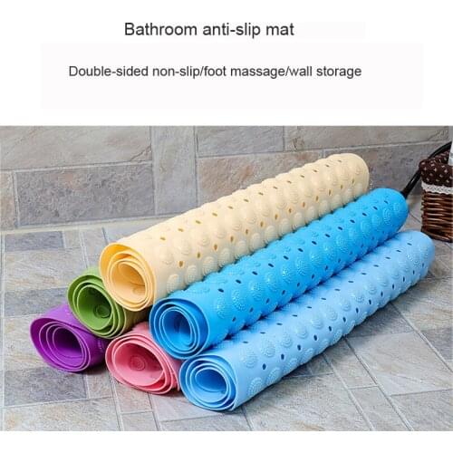 Non-slip Bath Mats PVC Anti-skid Bath Mat Soft Bathroom Massage Mat Suction Cup Shower Mat Carpet Non-Slip Mats