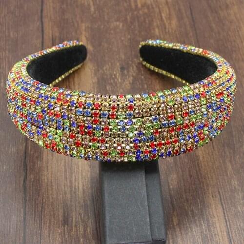 Fairland New Full Rhinestone Crystal Headband Hair Hoop Vintage Headpiece Prom Party Wedding Ladies Hair Ornament Shiny Jewelry