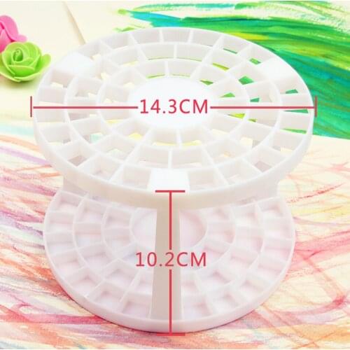 Multi Bin Brush Organizer 49 Hole Paint Brush Holder White Plastic