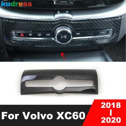 For Volvo XC60 2018 2019 2020 SUV Interior Console Air Condition Control Adjusted Switch Panel Frame Cover Trim Car Accessories