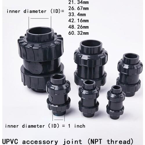 PVC One Way Non Return Check Valve Pipe Fitting For Garden Irrigation Aquarium Fish Tank Plastic pipes 1Pcs