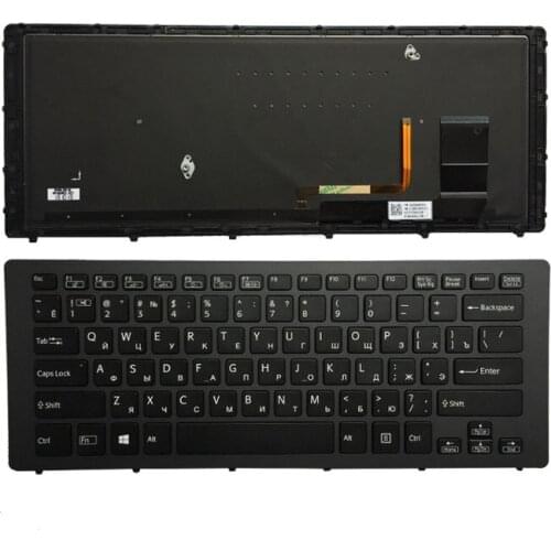 Russian Laptop Keyboard For SONY SVF15N Series SVF15N100C SVF15N18SCB SVF15N18SCP SVF15N18SCS Black/Sliver With backlight