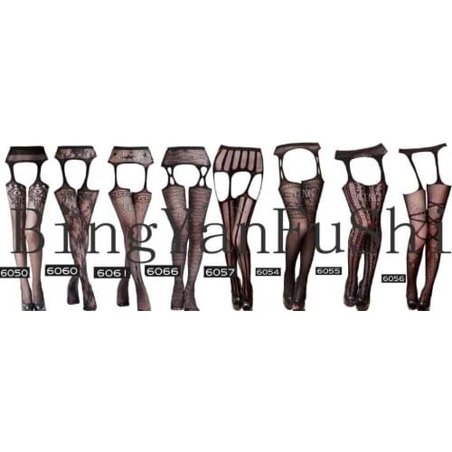 Sexy Women Lingerie Net tights Flower Lace Top Garter Belt Thigh Stocking Pantyhose Temptation Nightwear Erotic Lingerie S04