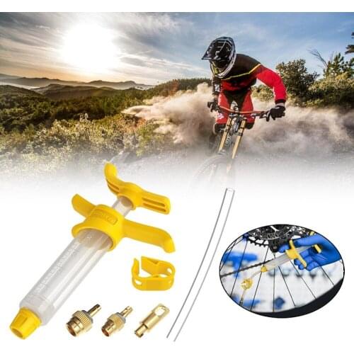 1 Set MTB Road Bike Tubeles Tyre Tepair Fluid Injection Tool Tire Filling Syringe Tool For US/French Nozzle MTB Repair Tools