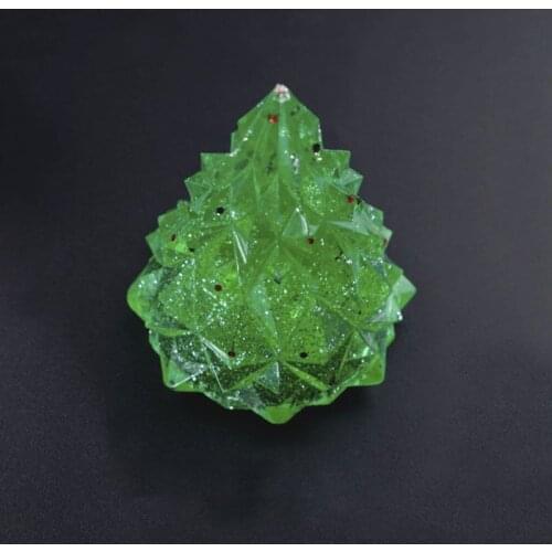 Silicone Mold DIY Light Holder Christmas Tree Bedroom Lamp Container Molds Epoxy Resin Handmade Crafts Charms Jewelry Tools N2UE