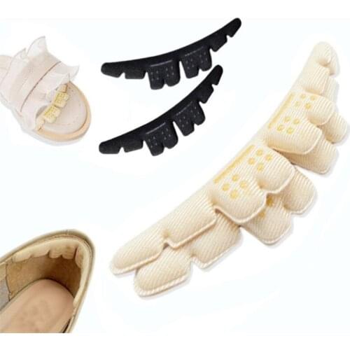2 in 1 Silicone Non-slip Insoles Sandals Sticker High Heel Shoes Women Foot Self-adhesive Patch Cushion Forefoot Gel Pads