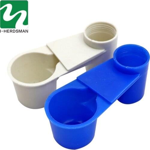 Blue Bird Drinker Bird equipment Double mouth drinker Bird Cage Accessories plastic Drinking cup Bird feeding trough Water bowl