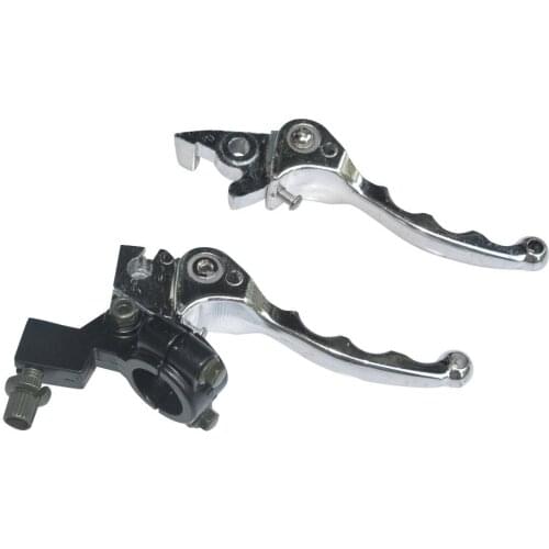Folding Brake Clutch Lever Set 7/8" For 110 125 140 200cc Pit Dirt Bike Chrome