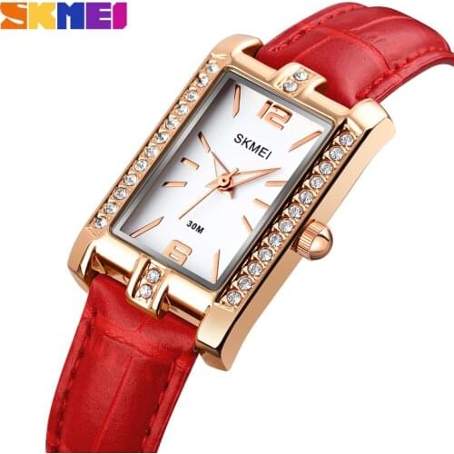 SKMEI Elegant Meticulous Women Watch Small Dial Rhinestone Female Quartz Wristwatches Ladies Girls Watches Gift reloj mujer 1690