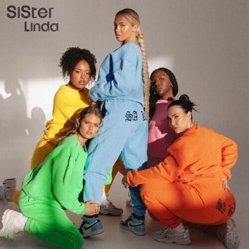 Sisterlinda Casual Letter Print Women Two Piece Set Autumn Flocking Loose Hoodie+Harem Pants Elastic Matching Outfits Streetwear