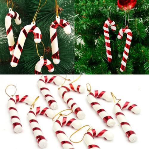 12pcs/lot New Year 2021 Xmas Tree Candy Cane Hanging Ornament Decoration Christmas Home Party Decor Christmas Decor for Home