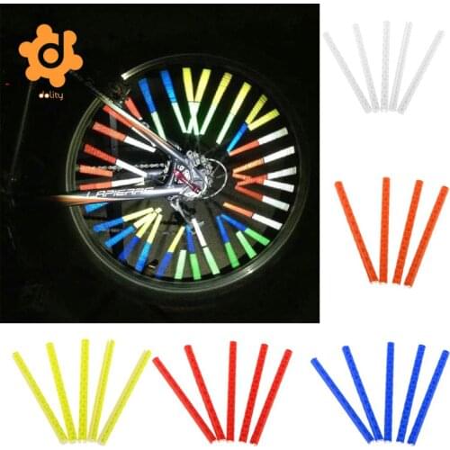 12pcs Bike Spoke Rod Wheel Reflector Reflective ABS Safety Tube Cooler with reflective spokes for all kinds of bicycles