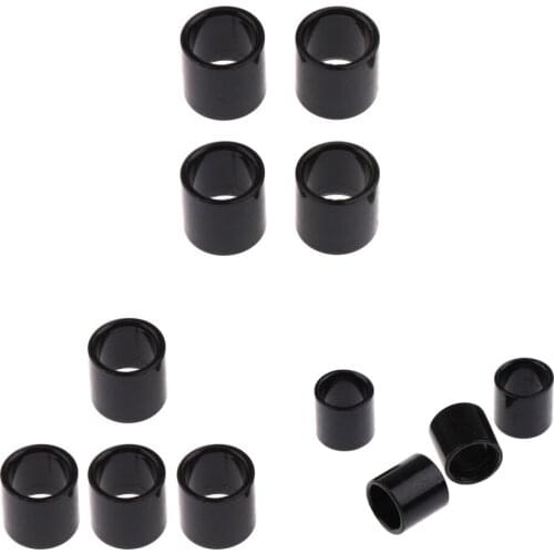 12 Pieces Aluminum Longboard Skateboard Bearing Spacers Hardware Accessories 10mm x 10mm