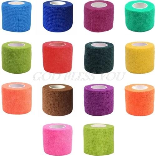 5cm x 4.5m Self Adhesive Elastic Bandage Medical First Aid Kit Colorful Tape Cotton Swabs Drop Shipping