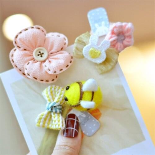 6set/Lot Cartoon Animal Flower Princess Scrunchies Children Gifts Girls Elastic Hair Ring Accessories Hair Rope Headdress