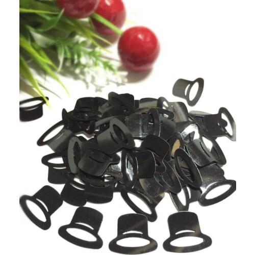 600pcs Magic Hat Sequins 14*17mm PVC Paillette For Craft Flat Top Hat Cap Kids DIY Black