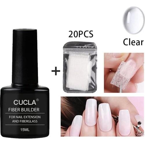 8 Colors Nature Nail Extension Gel Fiberglass Silk Durable Scratches-free Nails Wrap Stickers For Gel Extension Nail Art Tools