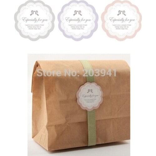90pcs lot Creative Round Lace Flower DIY Multifunction Seal Sticker Gift Sticker Gift Label